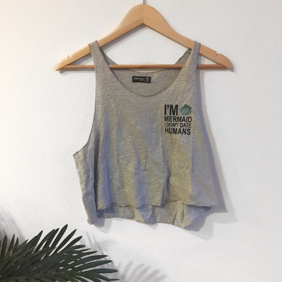 ADORABLE NEW MERMAID FLOWY CROP TOP - Picture 1 of 2